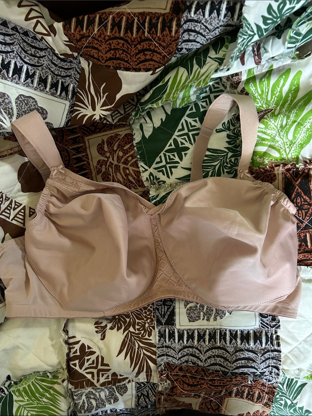 Glamorise Women’s Everyday Nude Wireless Like New Full-Coverage Bra, Size 46 F